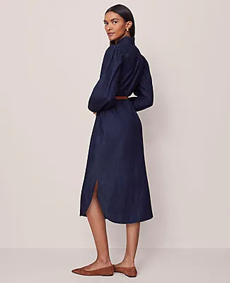 Ann Taylor Petite Chambray Column Midi Dress sold by Ann Taylor product image thumbnail 2