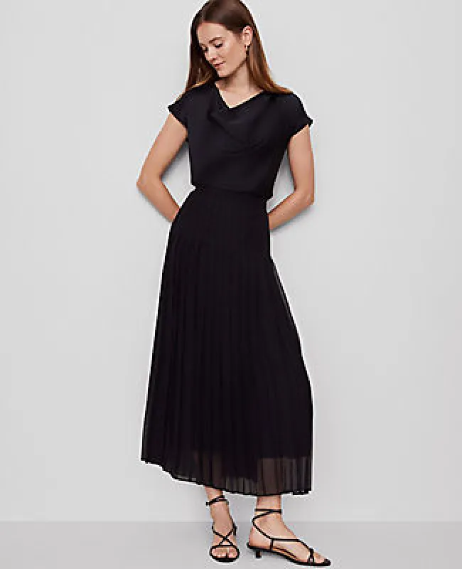 Ann Taylor Petite Chiffon Pleated Maxi Skirt sold by Ann Taylor