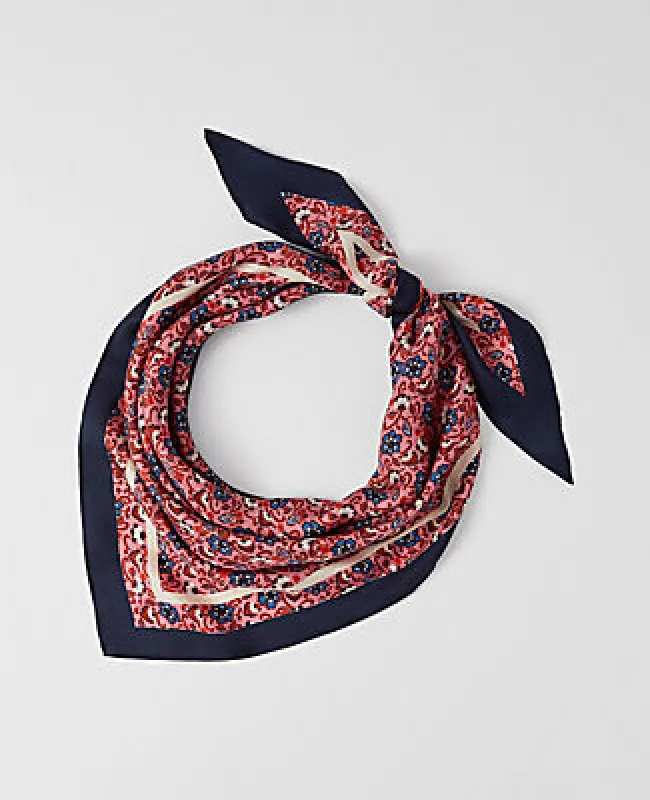 Ann Taylor Weekend Collection Floral Silk Scarf sold by Ann Taylor