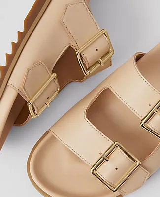 Ann Taylor Weekend Collection Double Buckle Leather Sport Sandals sold by Ann Taylor product image thumbnail 2
