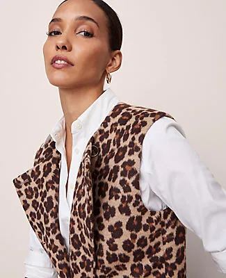 Ann Taylor Petite Animal Print Belted Trench Vest sold by Ann Taylor product image thumbnail 4