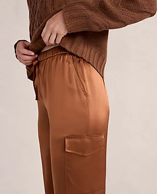 Ann Taylor Haven Well Within Washable Silk Drawstring Cargo Joggers sold by Ann Taylor product image thumbnail 2
