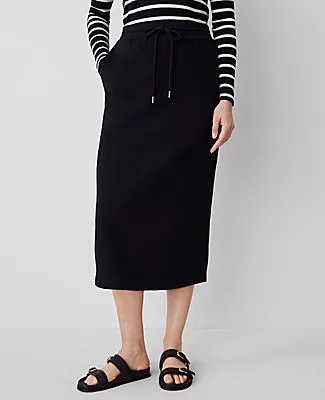 Ann Taylor Weekend Collection Fleece Drawstring Midi Skirt sold by Ann Taylor product image thumbnail 2