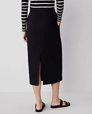 Ann Taylor Weekend Collection Fleece Drawstring Midi Skirt sold by Ann Taylor product image thumbnail 3
