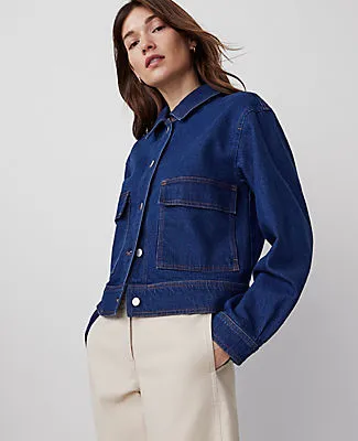 Ann Taylor Petite Weekend Collection Denim Jacket sold by Ann Taylor product image thumbnail 3