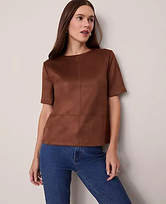 Ann Taylor Faux Suede Top sold by Ann Taylor