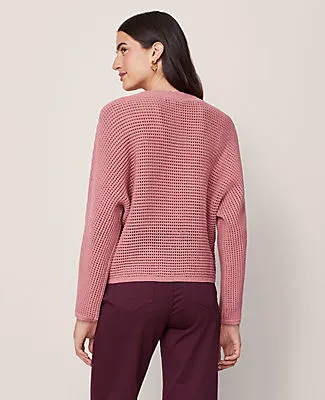 Ann Taylor Petite Weekend Collection Open Stitch Scalloped Sweater sold by Ann Taylor product image thumbnail 3