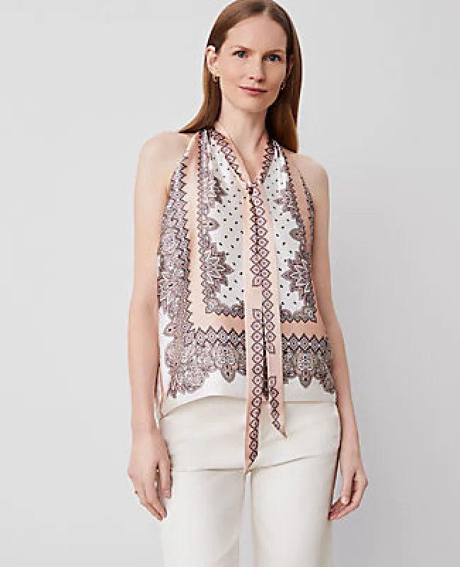Ann Taylor Paisley Tie Halter Top sold by Ann Taylor