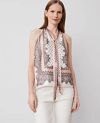 Ann Taylor Paisley Tie Halter Top sold by Ann Taylor