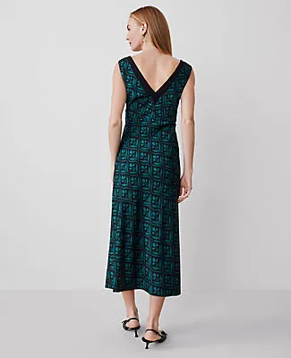 Ann Taylor Geo V-Neck Bias Dress sold by Ann Taylor product image thumbnail 2