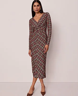 Ann Taylor Chain Link V-Neck Knit Dress sold by Ann Taylor