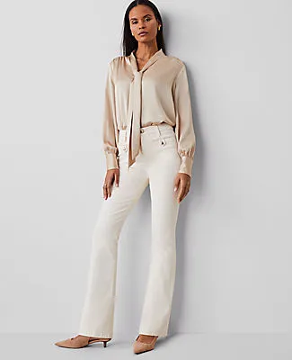 Ann Taylor The Tab Pocket Flare Jean sold by Ann Taylor product image thumbnail 2