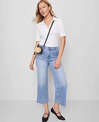 Ann Taylor Petite Weekend Collection Split Neck Polo Top sold by Ann Taylor product image thumbnail 4