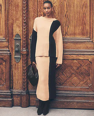 Ann Taylor Colorblock Ribbed Sweater Skirt sold by Ann Taylor