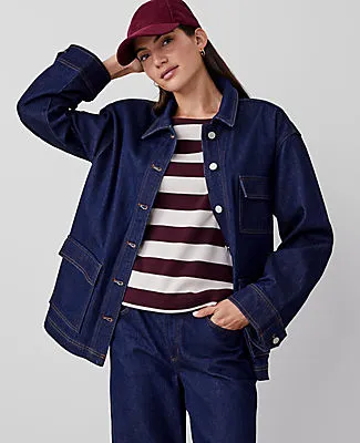 Ann Taylor Weekend Collection Denim Carpenter Jacket sold by Ann Taylor product image thumbnail 2