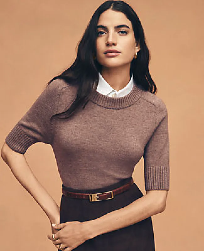 Ann Taylor Mix Media Sweater Tee sold by Ann Taylor