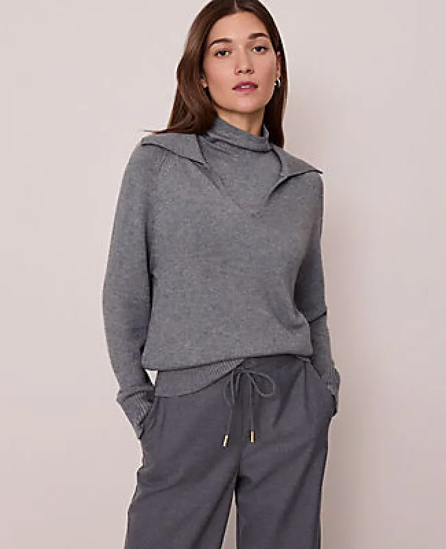 Ann Taylor Weekend Collection Layered Mock Neck Sweater made by Ann Taylor