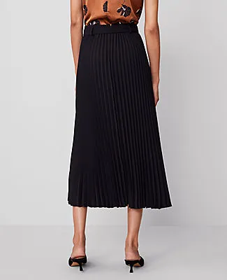 Ann Taylor Belted Pleated Midi Skirt sold by Ann Taylor product image thumbnail 3