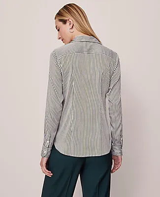Ann Taylor Striped Relaxed Perfect Shirt sold by Ann Taylor product image thumbnail 2