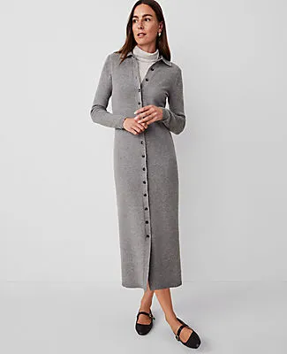 Ann Taylor Weekend Collection Collared Sweater Dress sold by Ann Taylor product image thumbnail 2