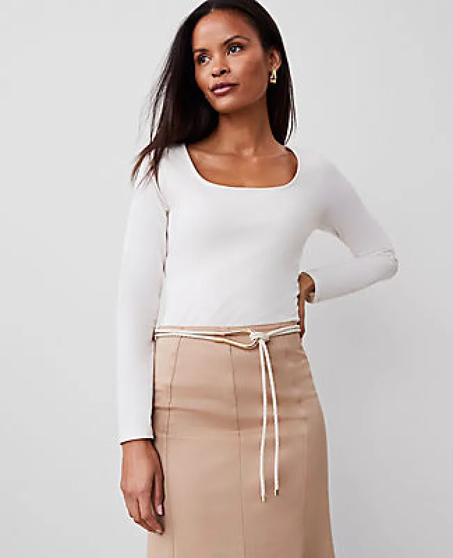 Ann Taylor Square Neck Top sold by Ann Taylor