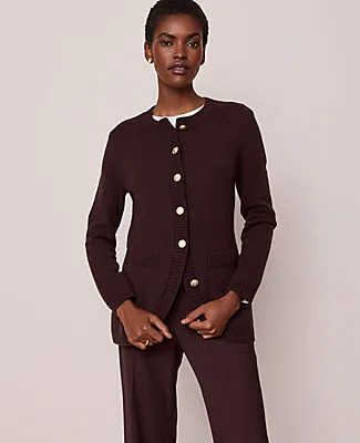 Ann Taylor Petite Curved Hem Longline Cardigan sold by Ann Taylor