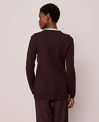 Ann Taylor Petite Curved Hem Longline Cardigan sold by Ann Taylor product image thumbnail 2