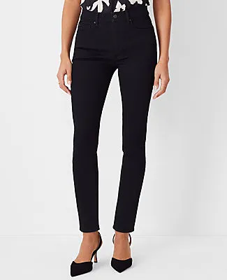 Ann Taylor Petite Mid Rise Skinny Jeans in Light Wash Indigo - Curvy Fit sold by Ann Taylor