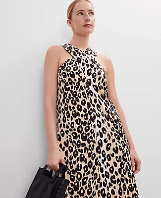 Ann Taylor Petite Animal Print Halter Maxi Dress sold by Ann Taylor product image thumbnail 5