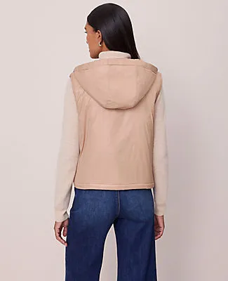 Ann Taylor Petite Hooded Puffer Vest sold by Ann Taylor product image thumbnail 2