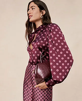 Ann Taylor Geo Blouson Sleeve Shirt sold by Ann Taylor product image thumbnail 4