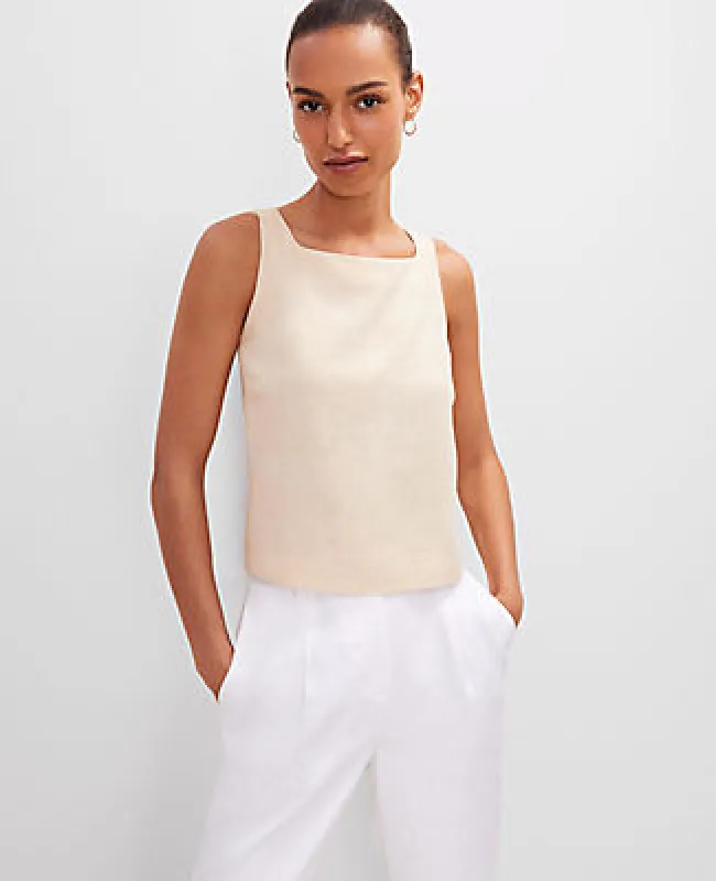 Ann Taylor Linen Blend Tank Top sold by Ann Taylor