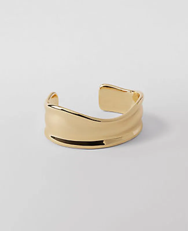 Ann Taylor Wavy Textured Metal Cuff Bracelet sold by Ann Taylor