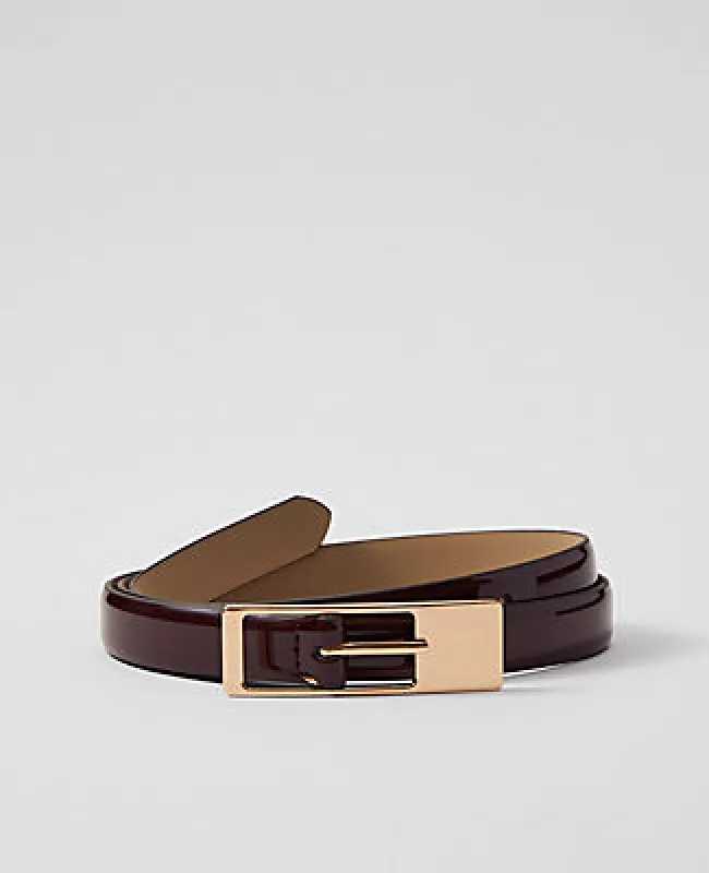 Ann Taylor Patent Leather Rectangle Buckle Belt sold by Ann Taylor