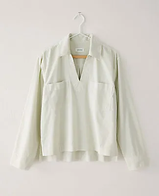 Ann Taylor Haven Well Within Lightweight Twill Collared Popover Top sold by Ann Taylor product image thumbnail 3