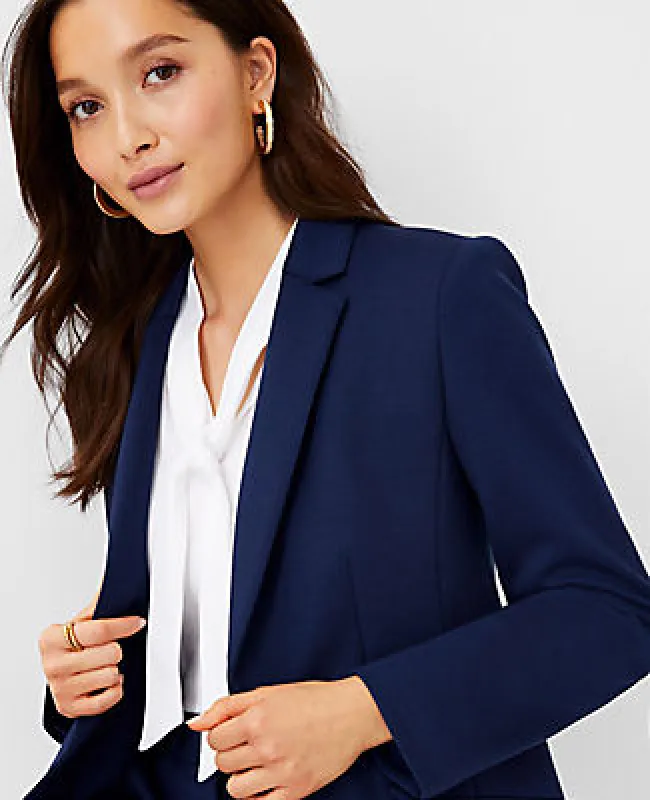 Ann Taylor The Petite Notched Two Button Blazer in Double Knit sold by Ann Taylor