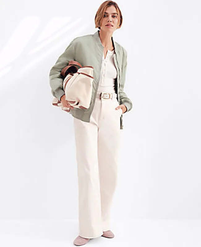 Ann Taylor The Seamed Wide-Leg Jean sold by Ann Taylor