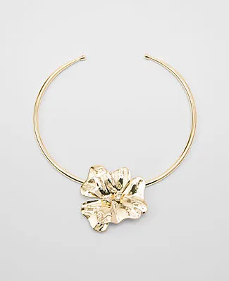 Ann Taylor Metal Flower Statement Necklace sold by Ann Taylor