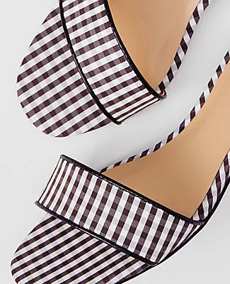 Ann Taylor Gingham Skinny Strap Mule Sandals sold by Ann Taylor product image thumbnail 2