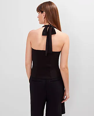 Ann Taylor Petite V-Neck Halter Top sold by Ann Taylor product image thumbnail 2