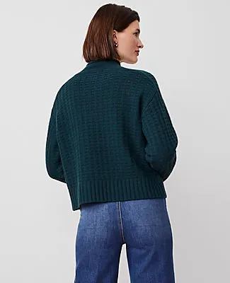 Ann Taylor Cashmere Waffle Stitch Roll Neck Sweater sold by Ann Taylor product image thumbnail 2