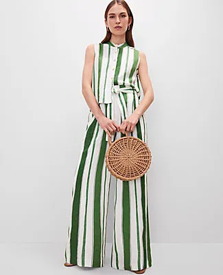 Ann Taylor The Tie Waist Wide-Leg Pant in Linen sold by Ann Taylor product image thumbnail 5