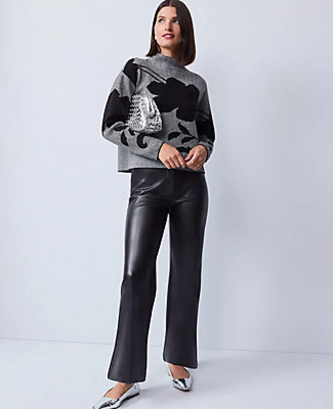 Ann Taylor The Straight Pant in Faux Leather sold by Ann Taylor