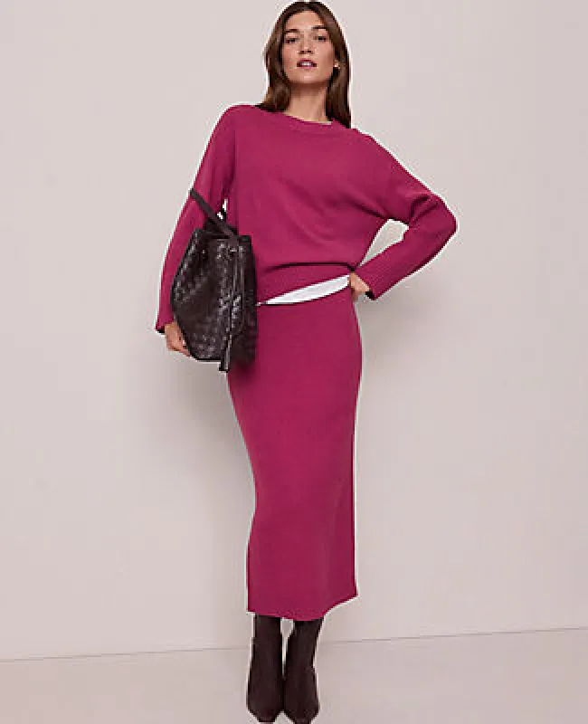 Ann Taylor Petite Weekend Collection Ribbed Sweater Skirt sold by Ann Taylor
