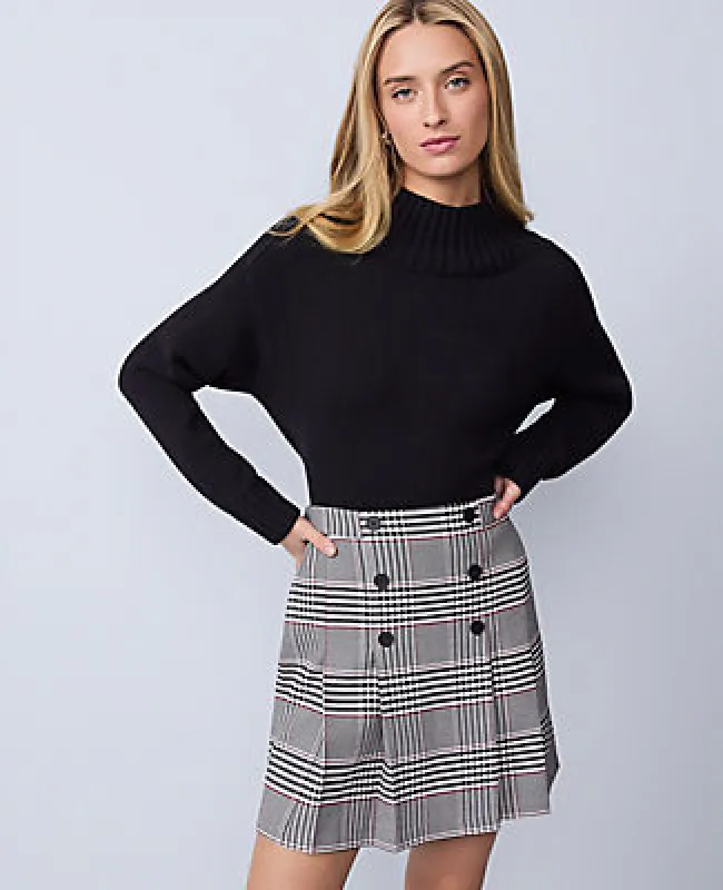 Ann Taylor Plaid Pleated Skirt sold by Ann Taylor