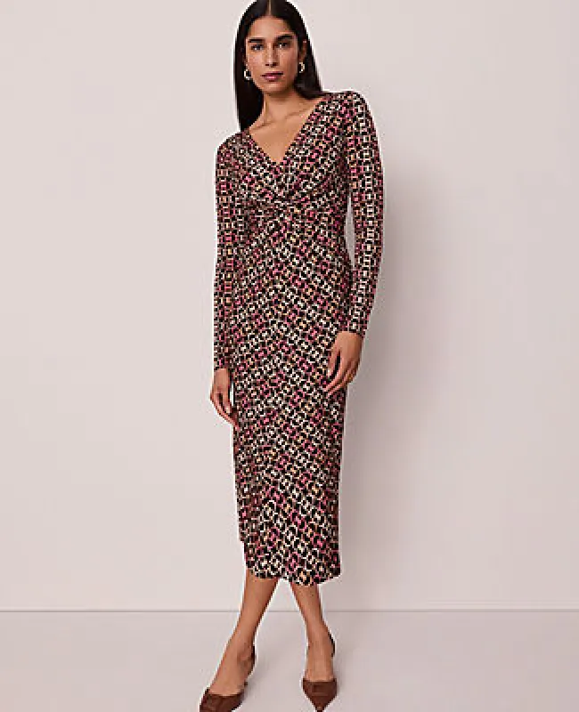Ann Taylor Petite Chain Link V-Neck Knit Dress sold by Ann Taylor