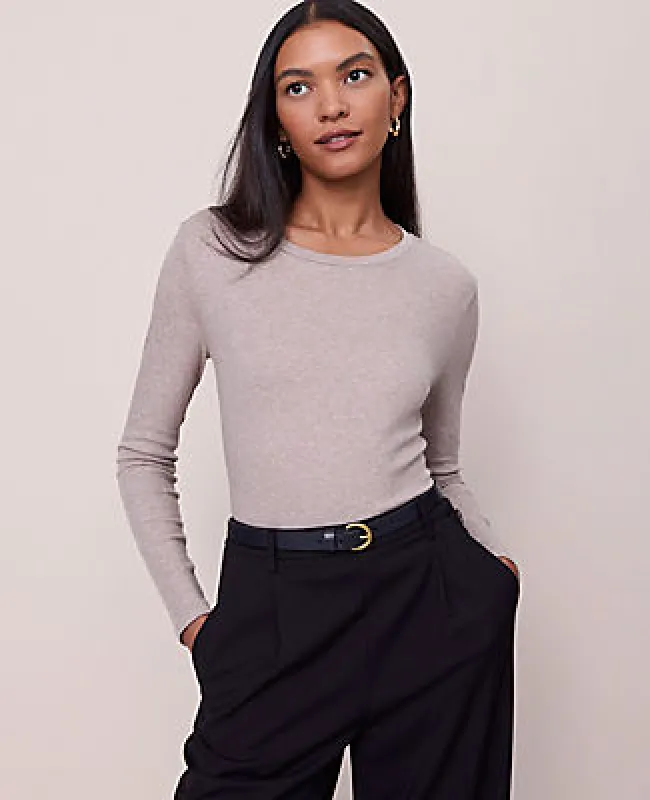 Ann Taylor Long Sleeve Crew Neck Top sold by Ann Taylor