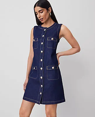 Ann Taylor Petite Denim Sheath Dress sold by Ann Taylor product image thumbnail 2