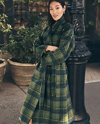 Ann Taylor Petite Plaid Trench Coat sold by Ann Taylor