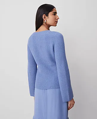 Ann Taylor Ribbed Scoop Neck Sweater sold by Ann Taylor product image thumbnail 2